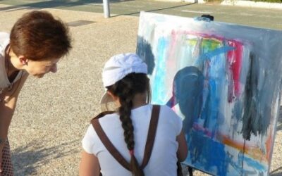 Voluntarios en el VII Certamen de Pintura Rápida de FUNDAR