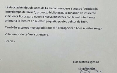 Donación de libros para la futura biblioteca de Villademor de la Vega (León)